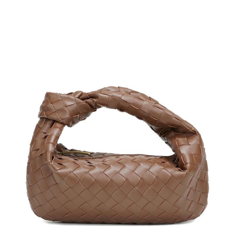 Tiffany & Fred Paris Woven Leather Pouch, Brown
